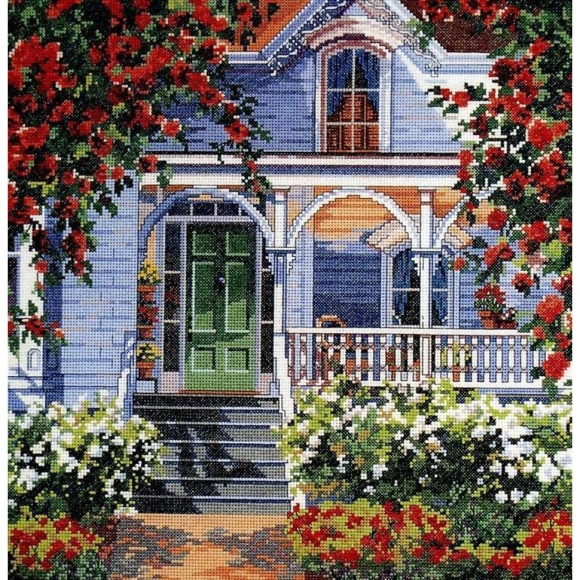 Набор для вышивания Classic Design арт.4505 Коттедж с розами 35х35 см