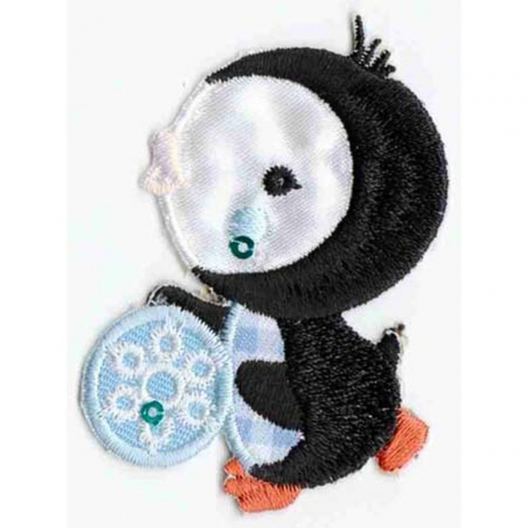 Термоаппликация HKM "Pinguin mit hellblauer Eiskugel"