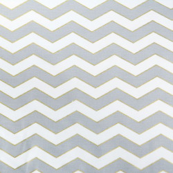 Ткань ранфорс с глитером Зиг-заг, арт.WH 20558-v03, 130г/м?,100% хлопок, шир.240см, цв.серый/золото, рул.30м