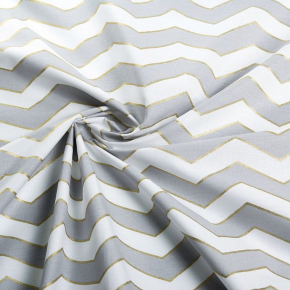 Ткань ранфорс с глитером Зиг-заг, арт.WH 20558-v03, 130г/м?,100% хлопок, шир.240см, цв.серый/золото, рул.30м Ткань ранфорс с глитером Зиг-заг, арт.WH 20558-v03, 130г/м?,100% хлопок, шир.240см, цв.серый/золото, рул.30м