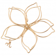 Брошь декоративная Цветок TBY.ZSK-0152.1 75мм цв. золото, уп. 5шт