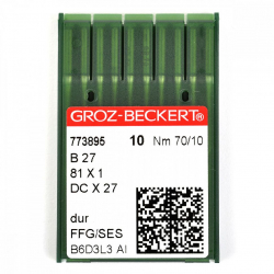 Игла для промышленных швейных машин Groz-Beckert B27/81x1/DCx27/DCx1 FFG  №70 уп.10 шт. арт.773895