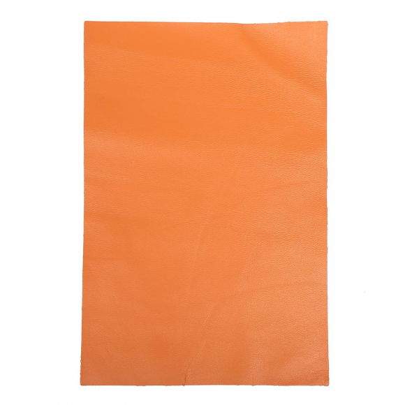 Кожа натуральная овчина 15х21см (А5) толщ.0,5-0,7мм цв.оранж