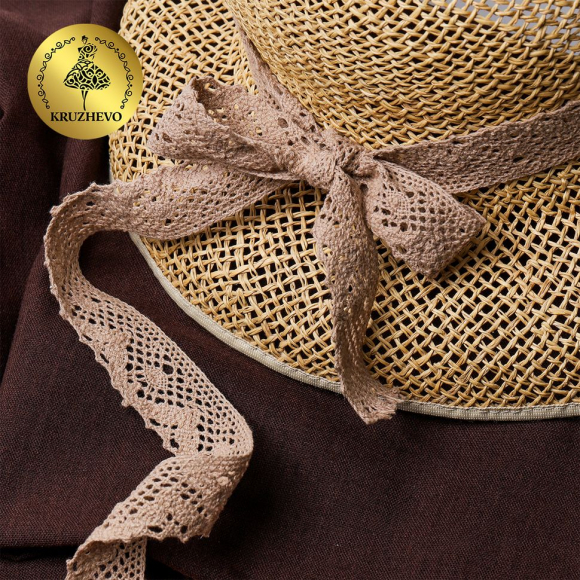 Тесьма вязаная KRUZHEVO 30мм TBY-5234 цв.30 капучино уп.10м