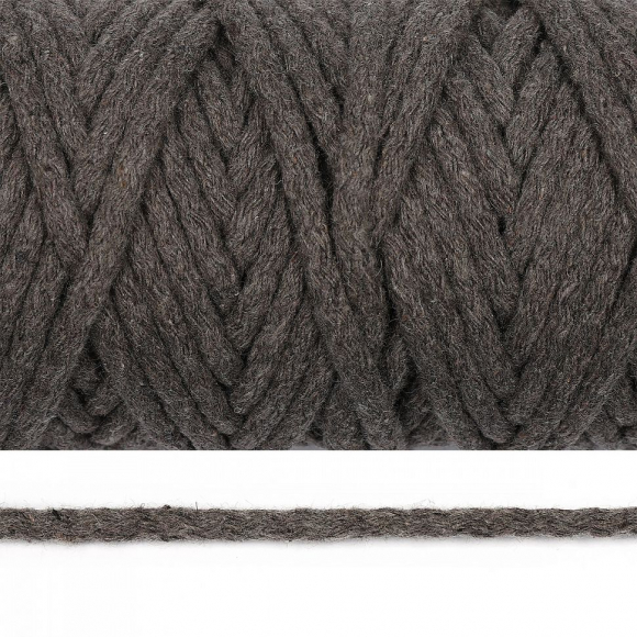 Шнур круглый х/б 05мм цв.2114 серо-коричневый уп.50м