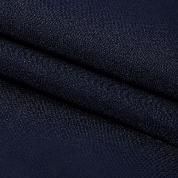 Ткань шелк Армани 90г/м? 97% ПЭ 3% Спандекс шир.150см арт.TBYArm-142 цв.142 т.синий рул.25м