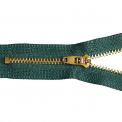 Молния MaxZipper джинсовая золото №4 16см н/р, замок М-4002 цв.265 зеленый уп.100шт
