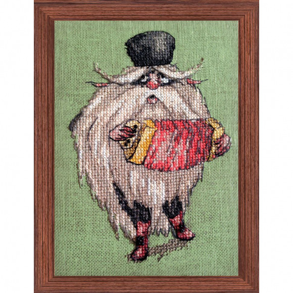 136948_Набор для вышивания "Domvo? de Russie" (Музыкант из оркестра - Русский домовой)