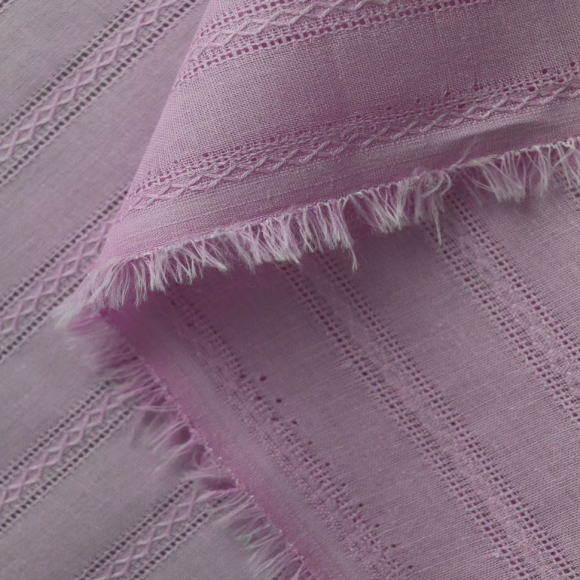 Ткань Батист мережка 90 г/м? 100% хлопок шир.145 см арт.Р.15447.63 цв.63 розовый рул.25м