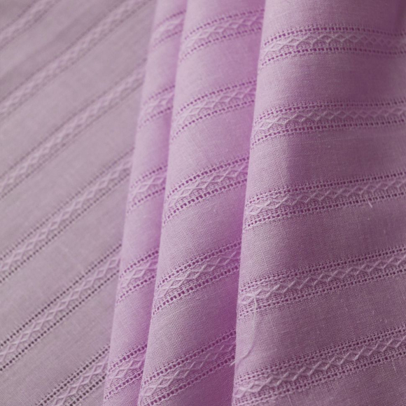 Ткань Батист мережка 90 г/м? 100% хлопок шир.145 см арт.Р.15447.63 цв.63 розовый рул.25м