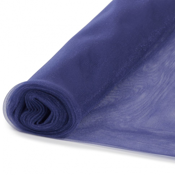 Фатин Кристалл средней жесткости блестящий арт.K.TRM шир.300см, 100% полиэстер цв. 73 К уп.50м - т.джинсовый