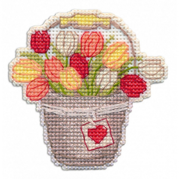 Набор для вышивания ОВЕН арт. 1459  Для тебя. Магнит 7,8х7,8 см