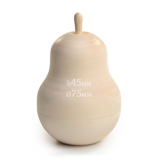 Деревянная заготовка из липы Magic 4 Hobby Шкатулка Груша арт.MH.08.5.100 h120мм ?100мм уп.1шт