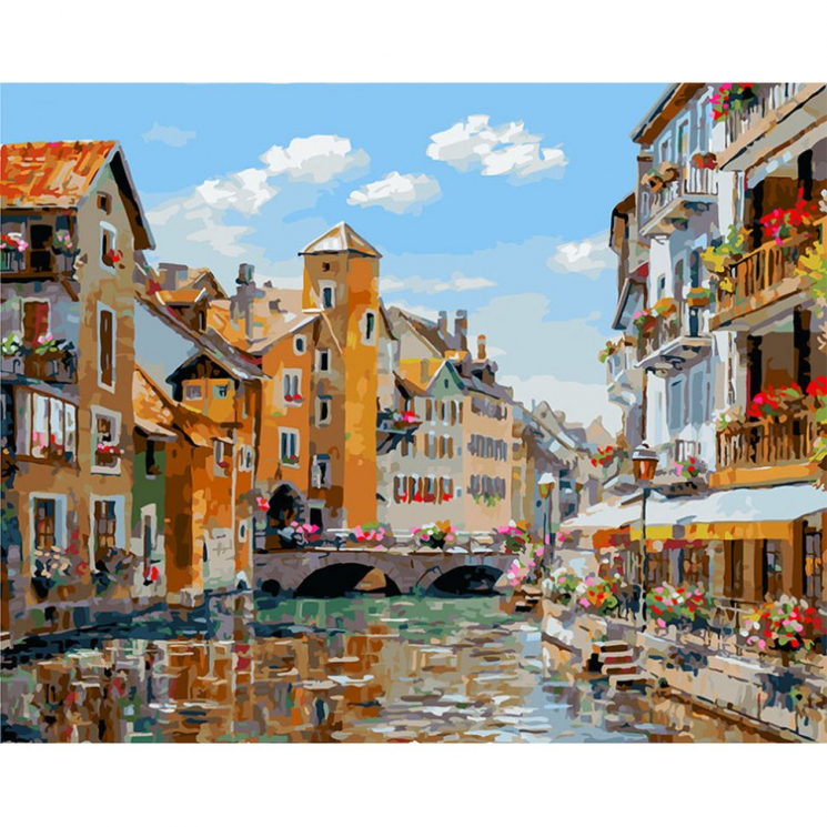 Картины по номерам Белоснежка арт.БЛ.465-ART Анси. Набережная Иль 40х50 см