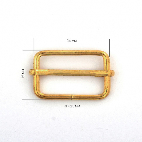 Шлевка металлическая TSW 25х 15х 2,3мм цв. золото уп. 500шт Шлевка металлическая TSW 25х 15х 2,3мм цв. золото уп. 500шт