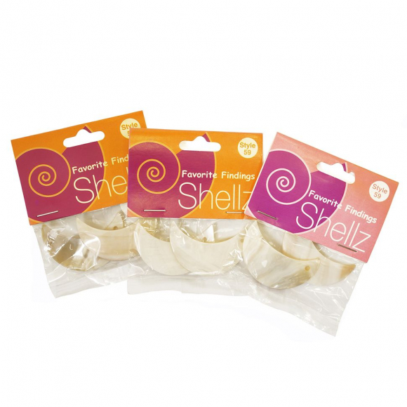 Подвеска "Shellz" Natural Half Moon River Shell Dangles