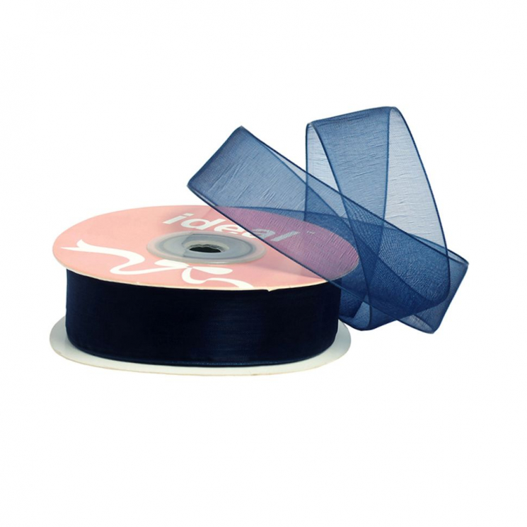 Лента капрон (органза) IDEAL шир.20мм цв.1065 т.синий уп.27,4 м