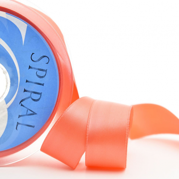 Лента атласная двусторонняя SAFISA, 25 мм, 25 м, цвет 59, коралловый Лента атласная двусторонняя SAFISA, 25 мм, 25 м, цвет 59, коралловый