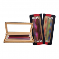 47407 Knit Pro Набор прямых спиц для вязания длиной 35см Zing 2,5мм, 3мм, 3,5мм, 4мм, 4,5мм, 5мм, 5,5мм, 6мм, алюминий, 8 видов спиц