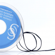 19362_Шнур атласный SAFISA 1,5 мм, 25 м, цвет 01, черный