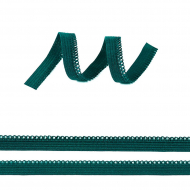 Резинка TBY бельевая ажурная 10мм арт.RB03222  цв.F222 изумрудно-синий уп.100м