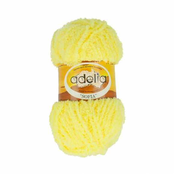 Пряжа ADELIA SOFIA (100% полиэстер) 10х50г/90м цв.19 яр.жёлтый