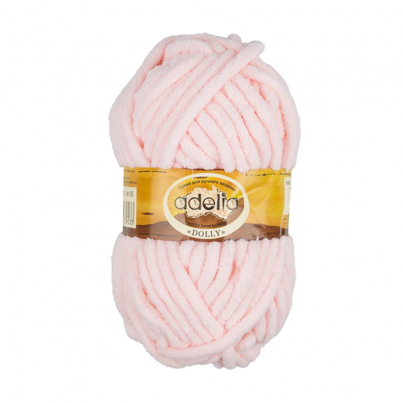 Пряжа ADELIA DOLLY (100% полиэстер) 5х100г/40м цв.05 св.розовый Пряжа ADELIA DOLLY (100% полиэстер) 5х100г/40м цв.05 св.розовый