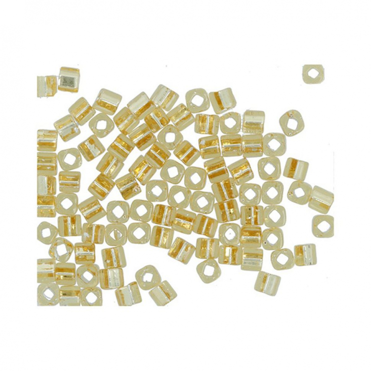Бисер Япония "TOHO" CUBE №2  3 мм 5 х 5 г №0022 св.золотистый
