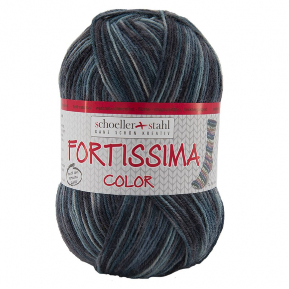 176986_Пряжа Fortissima Socka 4-fach color, 75% шерсть, 25% полиамид, 420 м, 100 г