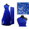 Кружевная ткань (гипюр) с кордом арт.TBY.LN-3002 шир.145см 130 г/м? цв.207 синий уп.22,86м