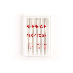 Иглы для бытовых швейных машин ORGAN универсальные №70-90, уп.5 игл