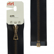 29319_Молния металл, AM, разъёмная 1 замок, на атласной тесьме, 4 мм, 70 см, цвет 2110, черный