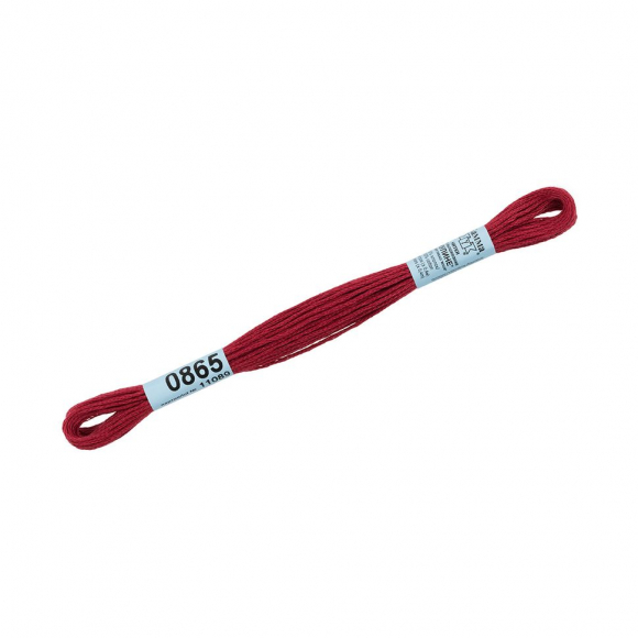 Нитки для вышивания Gamma мулине (0820-3070) 100% хлопок 24 x 8 м цв.0865 св.бордовый