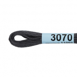 Нитки для вышивания Gamma мулине (0820-3070) 100% хлопок 24 x 8 м цв.3070 т.серый