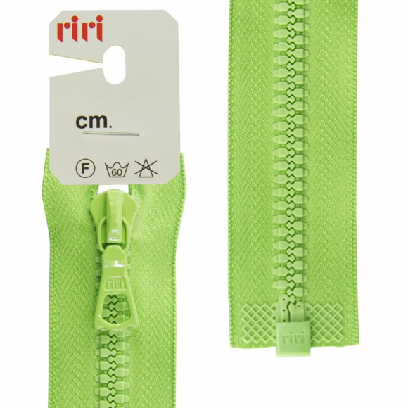 107360_Молния riri тракторная разъёмная 1 замок, 6 мм, 40 cм, цвет 2750, салатовый