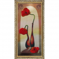 Набор для вышивания BUTTERFLY арт. 205 Маки в вазе 27х13 см