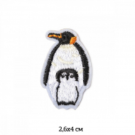 Термоаппликации вышитые арт.TBY.2204 Пингвины 2,6х4см, уп.10шт