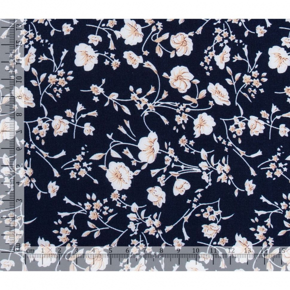 Ткань Штапель 105 г/м? 100% вискоза шир.145 см арт.Р.32240.01 цв.01 синий рул.40м