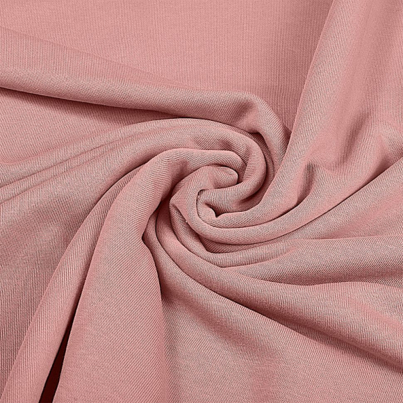 Ткань футер 3х нитка петля гл/крашеный диагональ 310г/м?  65%хб 35%пэ  шир.180см арт.УН-3106535-36 цв.пыльная роза рул. 35-60м (1кг-1,8м)
