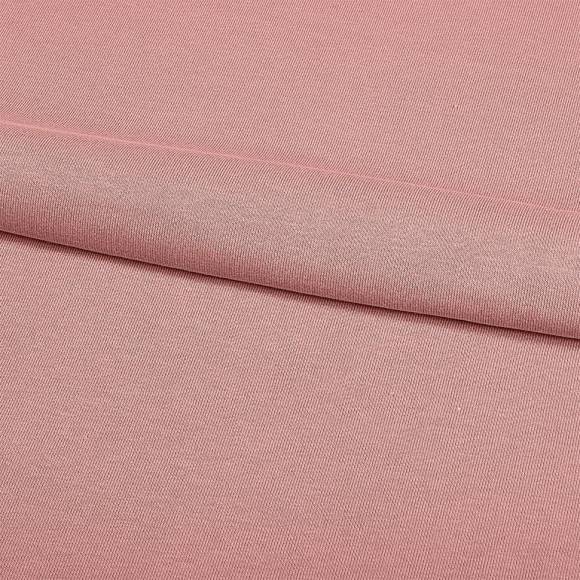 Ткань футер 3х нитка петля гл/крашеный диагональ 310г/м?  65%хб 35%пэ  шир.180см арт.УН-3106535-36 цв.пыльная роза рул. 35-60м (1кг-1,8м)