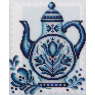 Набор для вышивания KLART арт. 8-159 Синие лепестки 18х21,5 см