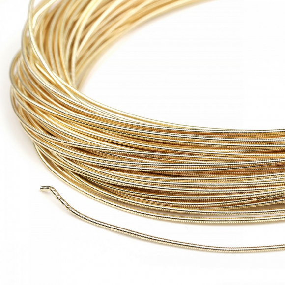 Канитель жесткая арт.KAN/MS0,5-02 матовый, цв.светлое золото уп.100 г