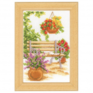 Набор для вышивания VERVACO арт.PN-0003719 У садовой скамейки 8х12 см Набор для вышивания VERVACO арт.PN-0003719 У садовой скамейки 8х12 см