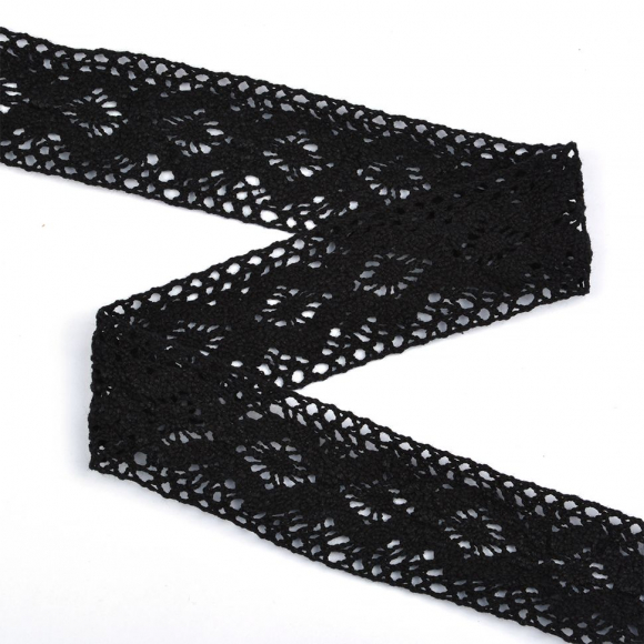 Тесьма вязаная 35мм TBHA.J21-104 цв.черный уп.45,7м Тесьма вязаная 35мм TBHA.J21-104 цв.черный уп.45,7м