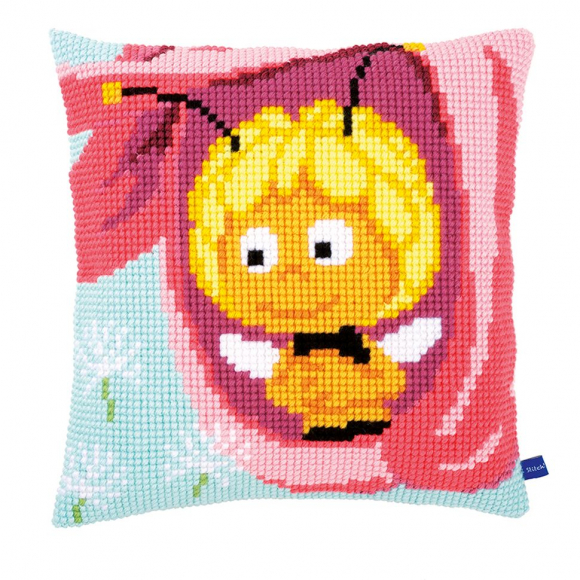 Набор для вышивания VERVACO арт.PN-0155685 Подушка Майя в розовом цветке 40х40 см