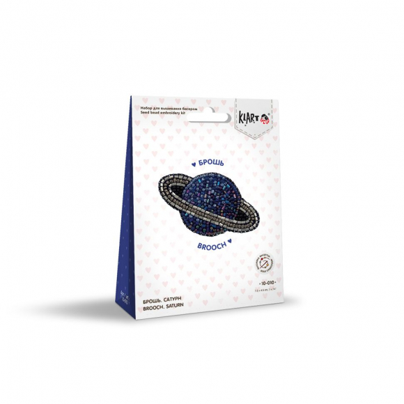 Набор для вышивания KLART арт. 10-010 Брошь. Сатурн 7,5х4,5 см Набор для вышивания KLART арт. 10-010 Брошь. Сатурн 7,5х4,5 см