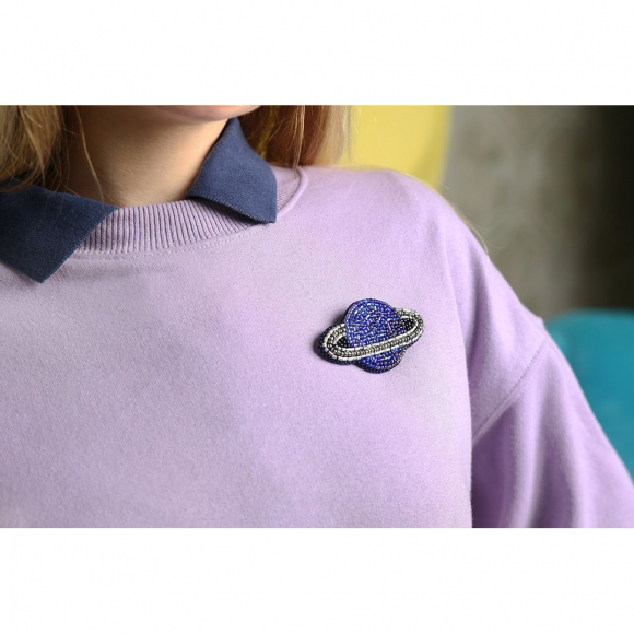 Набор для вышивания KLART арт. 10-010 Брошь. Сатурн 7,5х4,5 см Набор для вышивания KLART арт. 10-010 Брошь. Сатурн 7,5х4,5 см