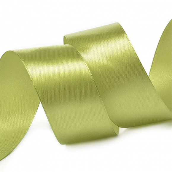 Лента атласная 38мм цв.3146 св.оливковый IDEAL уп.27,4 м
