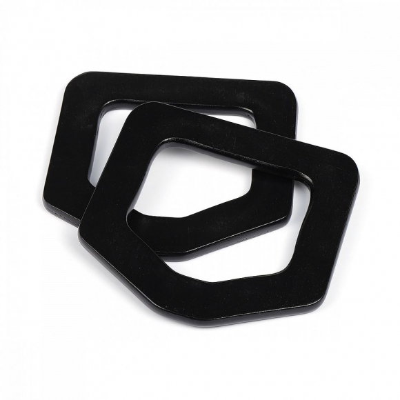 Ручка для сумки, арт.МН-02074-3 дерево,  разм 13х12 см, цв.черный, уп.2шт