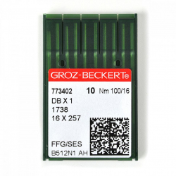 Игла для промышленных швейных машин Groz-Beckert DBx1/1738/16x257 FFG  №100 уп.10 шт. арт.773402